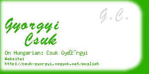 gyorgyi csuk business card